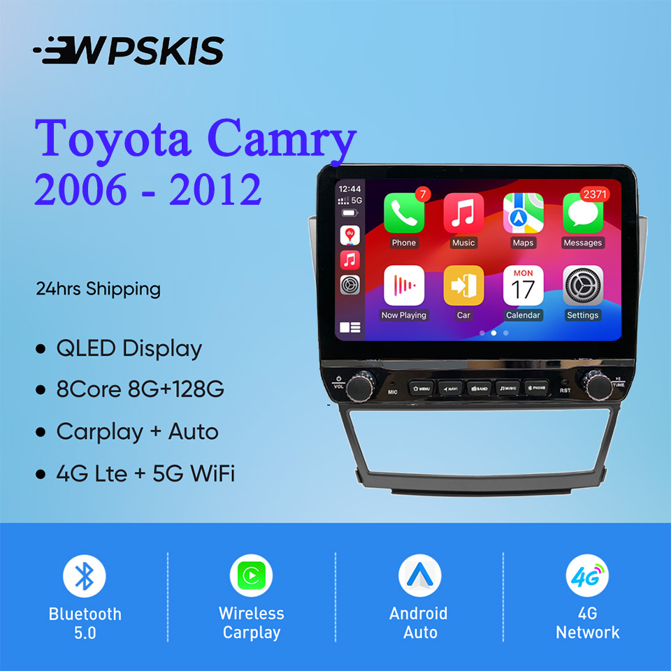 Audio Music Network - รถวิทยุสเตอริโอสําหรับ Toyota Camry 2006-2011 Autoradio วิดีโอเครื่องเล่นเพลงหน่วยเครื่องบันทึกเทป