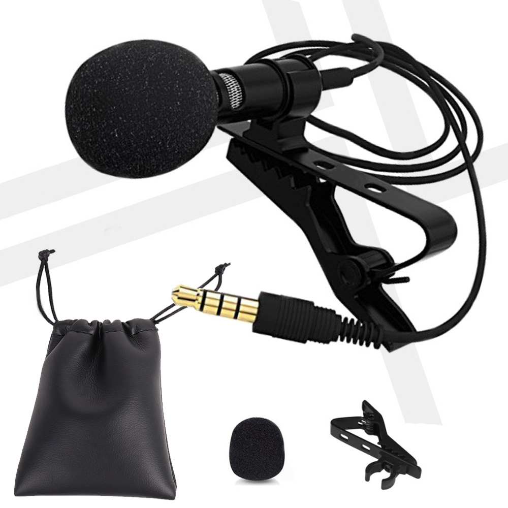 Portable Amplifier Mini - ไมโครโฟนขนาดเล็กแบบหนีบปกเสื้อ สำหรับพีซี/โทรศัพท์/กล้อง ไมค์แบบพกพาสำหรับ iPhone แล็ปท็อป คอมพิวเตอร์