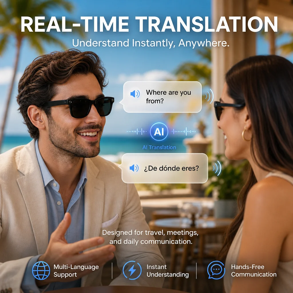 แว่นตา AI รุ่นใหม่ปี 2026 กล้อ - Audio Music Ai บทวิจารณ์และราคา