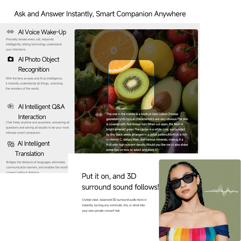 แว่นตาอัจฉริยะ AI ปี 2026 กล้อ - Audio Music Ai บทวิจารณ์และราคา